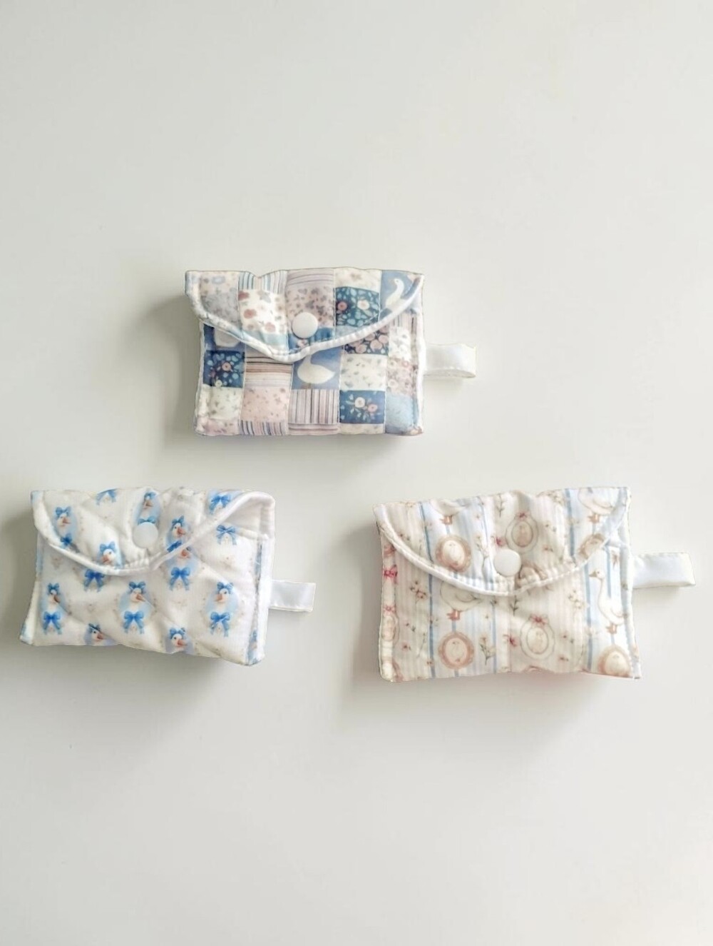 Handmade Quilted Keychain Attachable Earbud Cases